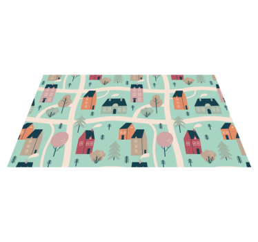 Alfombra carretera mapa para niños - TenVinilo