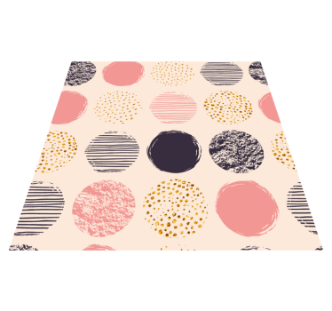 Alfombra vinílica infantil órbitas de colores - TenVinilo