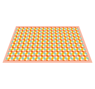 Alfombra vinílica dormitorio Cuadrados multicolores - TenVinilo