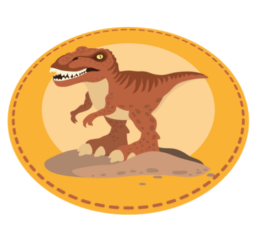 Alfombra vinilo infantil T-Rex rugiendo - TenVinilo