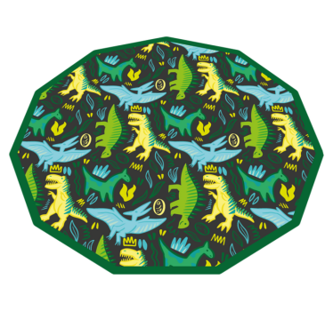 Alfombras vinílicas de animales con estampado verde - TenVinilo