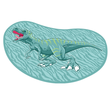 Alfombras vinílicas de animales Raya tiranosaurio rex dinosaurio - TenVinilo