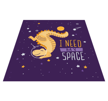 Alfombras vinílicas de dinosaurio espacial - TenVinilo
