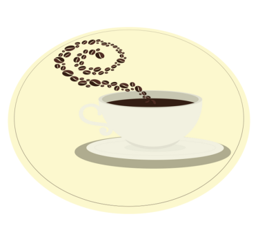 Alfombras de vinilo modernas Taza de café expreso granos de café - TenVinilo