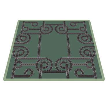 Alfombra vinílica carretera patrón de calzada - TenVinilo