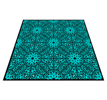 Alfombra vinilo mosaico verde azulado - TenVinilo