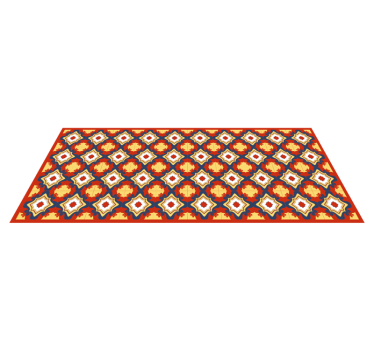 Alfombras vinílicas de azulejos Azulejo rojo brillante - TenVinilo