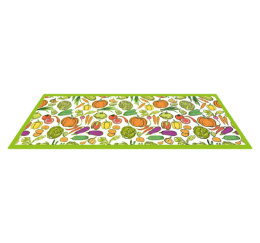 Alfombra vinílica cocina Fruta y verdura - TenVinilo