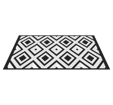 Alfombra vinilo cocina diamantes blancos y negros - TenVinilo