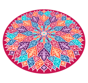 Alfombra vinilo mandala multicolor - TenVinilo