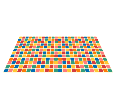 Alfombra vinilo cocina cuadrados multicolor - TenVinilo