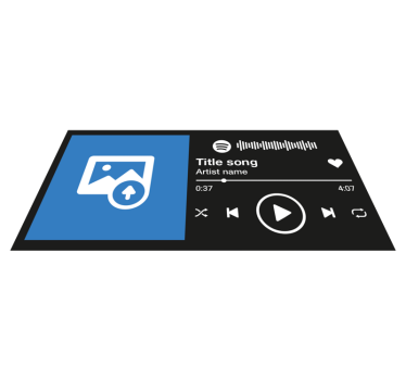 Alfombra de vinilo con nombre Spotify música con texto e imagen - TenVinilo
