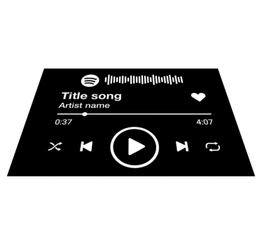 Alfombra de vinilo con nombre Spotify texto - TenVinilo