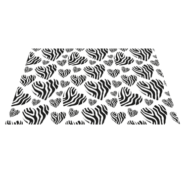 Alfombra de vinilo animal print Corazón estampado animal cebra - TenVinilo