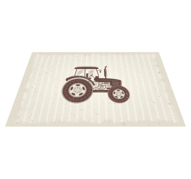 Alfombra vinilo vintage tractor agrícola  - TenVinilo