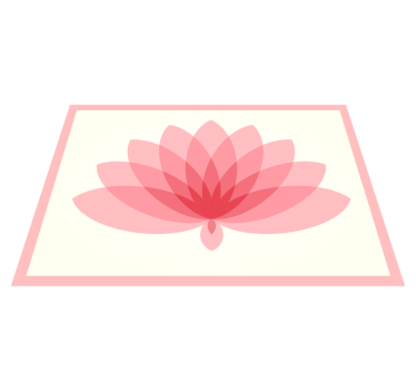 Alfombra vinilo flor de loto color rosa - TenVinilo