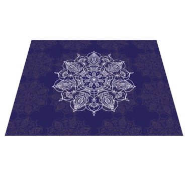 Alfombra vinilo mandala flor loto espiritual  - TenVinilo