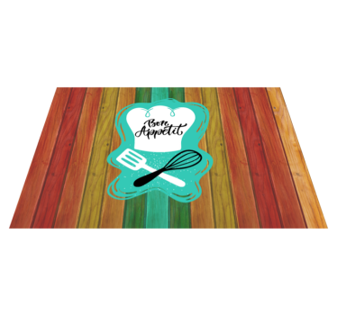Alfombra vinílica cocina Texto disfruta tu comida - TenVinilo