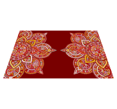 Alfombra vinílica étnica Mandala rojo étnico - TenVinilo