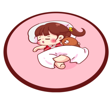 Alfombra vinílica infantil Durmiendo chica anime - TenVinilo