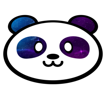 Alfombras vinílicas de animales Anime galaxy panda - TenVinilo