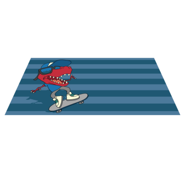 Aflombra vinilo infantil T-Rex skater - TenVinilo