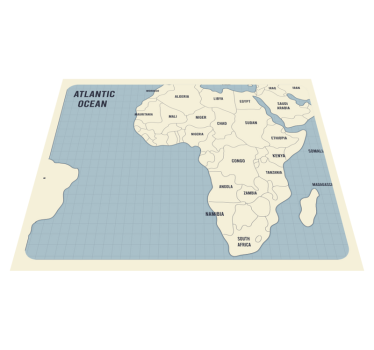 Alfombra vinílica mapamundi Tarjeta de mapa de africa - TenVinilo