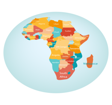 Alfombra vinílica mapamundi Tarjeta de mapa de africa - TenVinilo