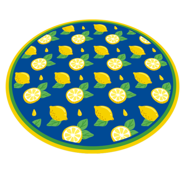Alfombra vinílica cocina diseño de limón cítrico - TenVinilo