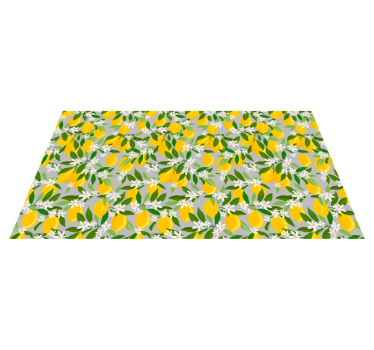 Alfombra vinílica cocina exuberante flor de cítricos - TenVinilo