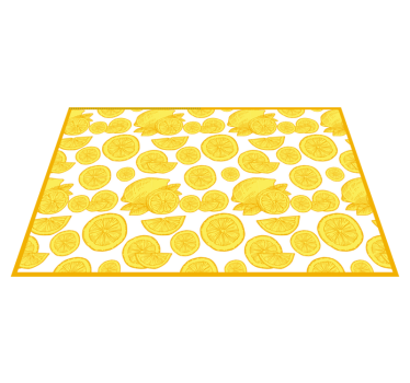 Alfombra vinílica cocina rodajas de limón fresco - TenVinilo