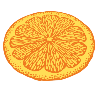 Alfombra vinílica cocina rodaja de naranja cítrica - TenVinilo