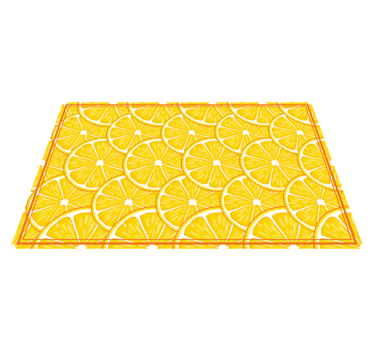 Alfombra vinílica cocina rodajas de cítricos amarillos - TenVinilo