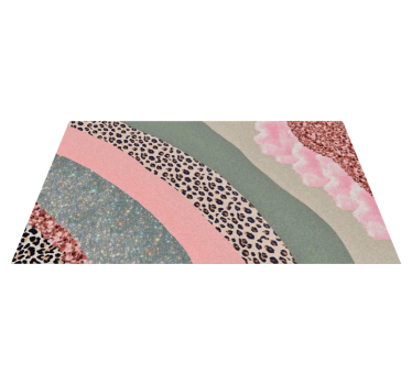 Alfombra vinilo rayas estampado leopardo - TenVinilo