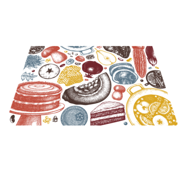 Alfombra vinilo cocina frutas de otoño - TenVinilo