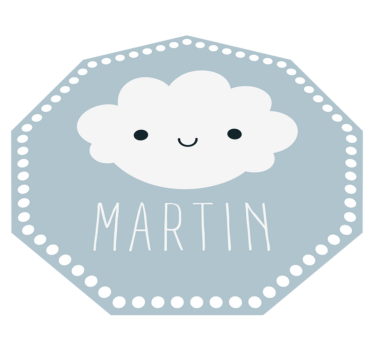 Alfombra vinílica infantil personalizable nube nórdica - TenVinilo