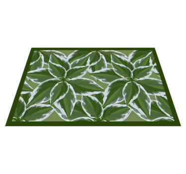 Alfombra vinilo nórdica plantas tropicales - TenVinilo