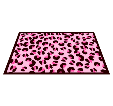 Alfombra de vinilo animal print Leopardo rosa brillante - TenVinilo