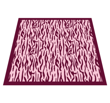Alfombra de vinilo animal print Estampado de tigre rosa - TenVinilo