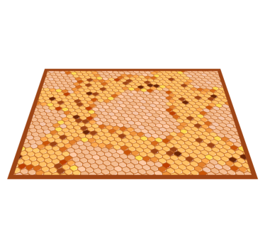 Alfombra vinílica cocina diseño hexagonal de panal - TenVinilo