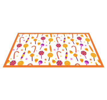 Alfombra vinílica cocina diseño de dulces coloridos - TenVinilo