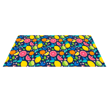 Alfombra vinilo cocina cítricos multicolor - TenVinilo