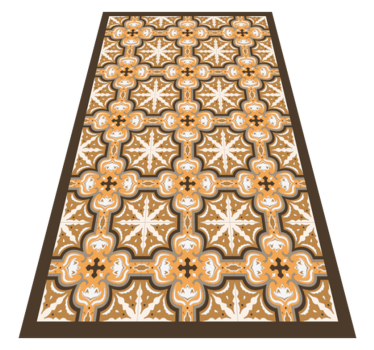 Alfombras vinílicas de azulejos Beija naranja - TenVinilo