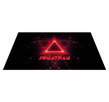 Alfombra de vinilo con nombre Triangulo rojo - TenVinilo