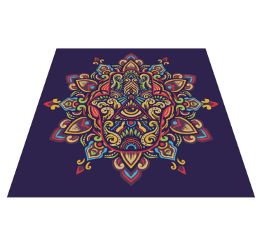 Alfombra vinílica étnica Colorida mano de fatima - TenVinilo