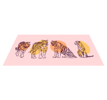 Alfombras vinílicas de animales Tigre - TenVinilo