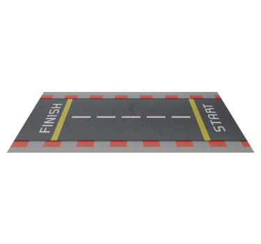Alfombra vinílica infantil carreteras racing - TenVinilo