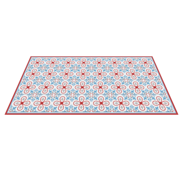 Alfombra vinílica azulejos marroquíes rojos - TenVinilo