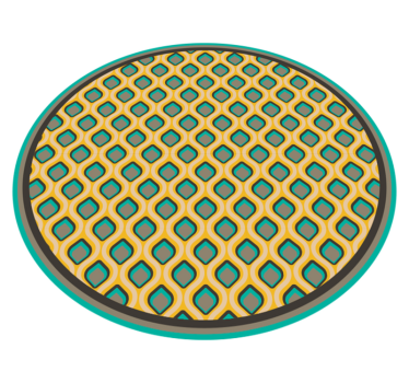 Alfombra vinílica cocina patrón moderno de mediados de siglo - TenVinilo