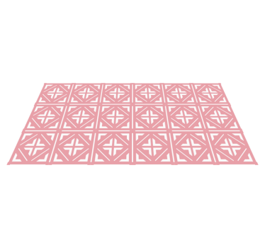 Alfombras vinílicas de azulejos Patrón de azulejos rosas - TenVinilo